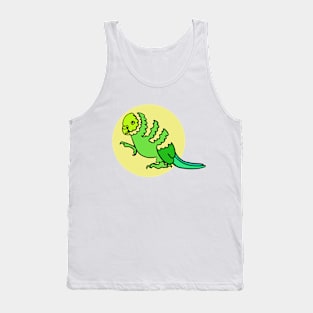 Line drawing colourful budgie Tank Top